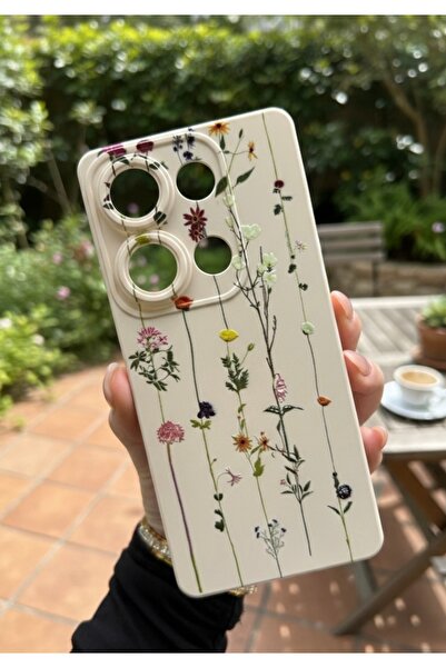 OVADA Redmi Note 13 Pro 4G Uyumlu Sarmaşık Ve Çiçek Desenli Silikon Telefon K...