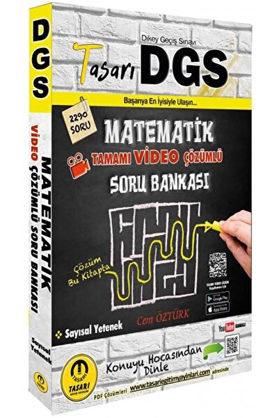tasarı eğitim yayınları 2026 DGS Matematik Tamamı Video Çözümlü Soru Bankası