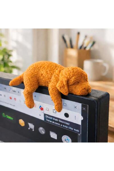 Basart İkili Uyuyan Köpek Biblo Seti - Minimalist Ev ve Ofis Dekorasyonu Hedi...