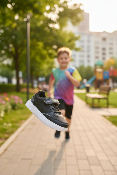 enoch Enoch Children's Sports Shoes with Zigzag Stitching Detail and Contrast...