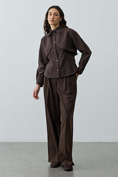 Fahhar Rüzgarlıklı Gömlek Kahverengi