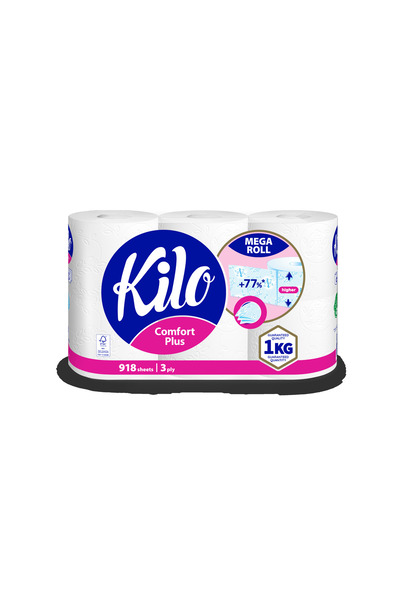OEM Kilo Comfort Plus toilet paper, 3 layers