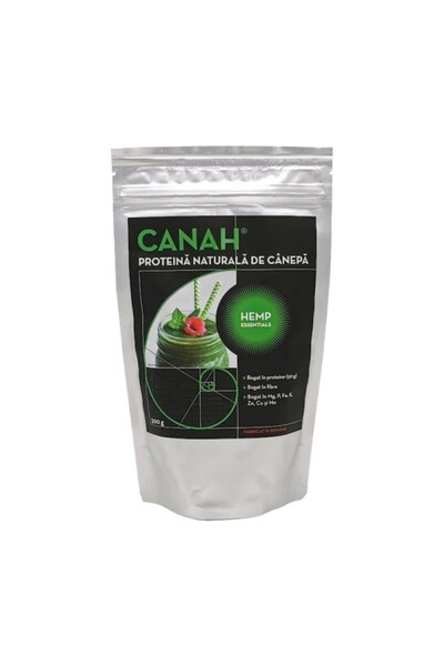 DAsiNU Pudra Proteica de Canepa, 300 grame