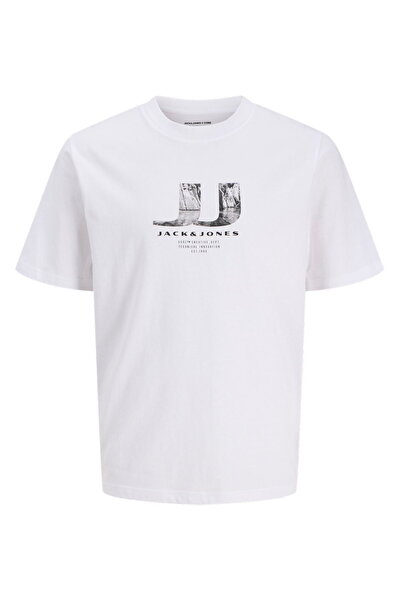 Jack & Jones Men's Chest Logo Printed T-Shirt - Dust