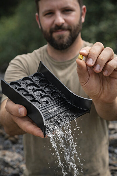 Home Mini Altın Arama Savağı (Sluice Box) 20 cm – Çanta Boy Portatif Altın El...