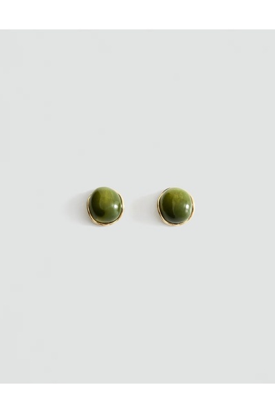 Charmist Steel Mng Green Miny Earrings