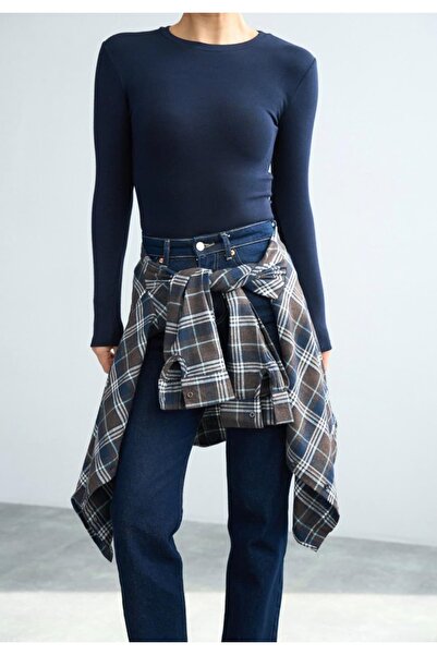 Serpirella Butik طاقم الرقبة بلوزة