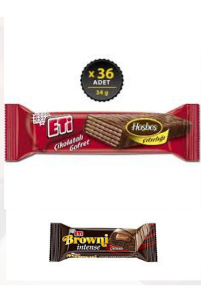 Eti Chocolate Wafer 36 Pieces and 1 Brownie Intense