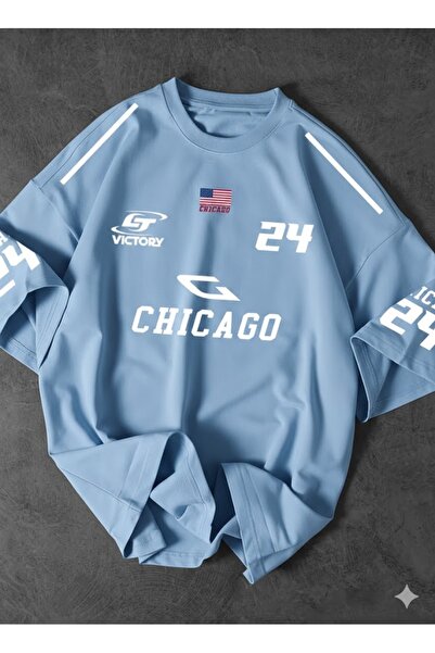 COMANCHERO Unisex Chicago 24 Design Printed Oversized T-Shirt