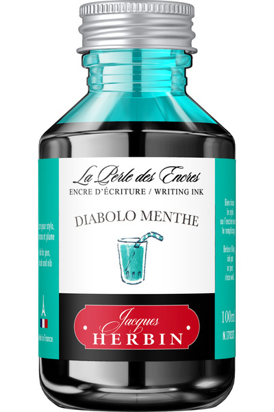 Jacques Herbin Sticlă de cerneală 100ml Diabolo Menthe