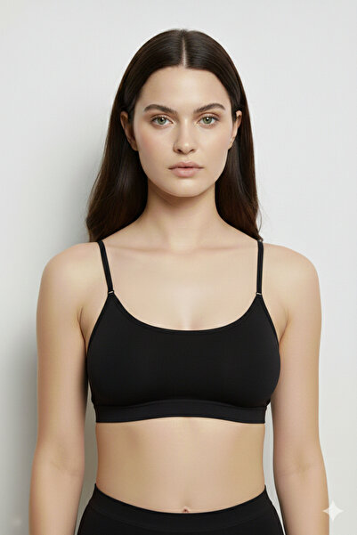 YPC TEKSTİL Crop Bustier with Adjustable Straps and Pads