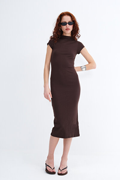 Addax High Neck Midi Dress E191