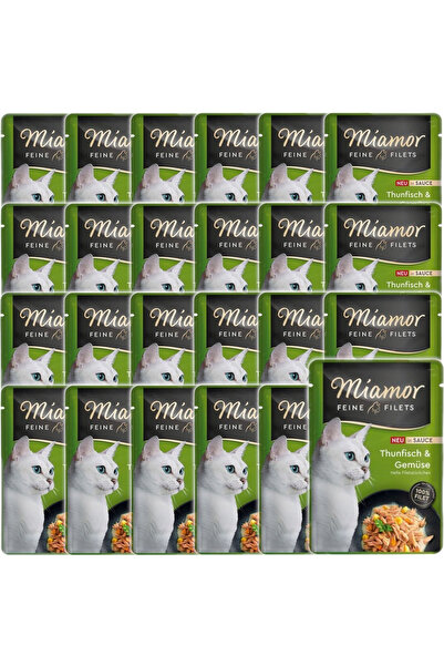 Miamor Hrană umedă pentru pisici Feine Filets ton cu legume 24x100g