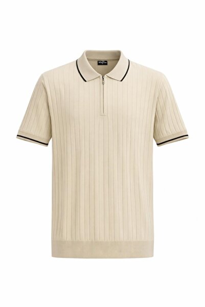 Plus Scorpion Чоловіча футболка з застібкою-блискавкою та поло-комірцем, прям...