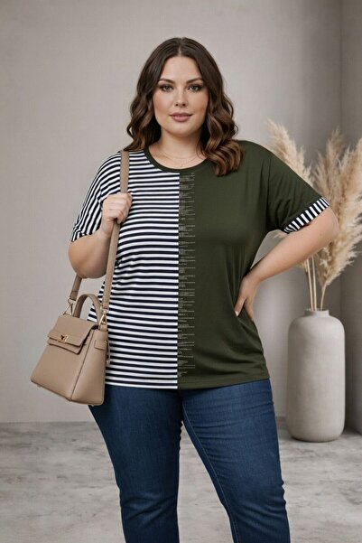 Vinola Large size high quality comfortable cut stone detailed blouse