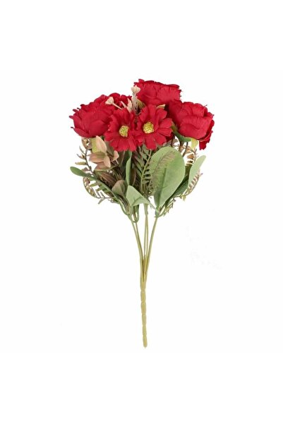 Goliat BUKIET 7 KWIATOW Z ROŻAMI I DODATKAMI KOLOR CZERWONY