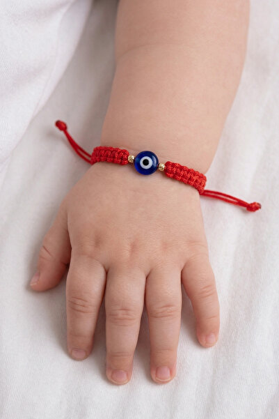 Briolet Gold 14k gold bracelet with adjustable cord, infinity pattern, babies...