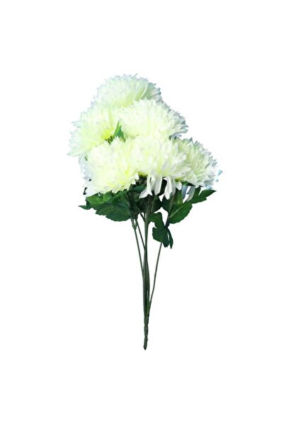 Goliat Biały Bukiet Sztucznych Chryzantem Strzępiastych - 9 Sztuk, Idealny na...
