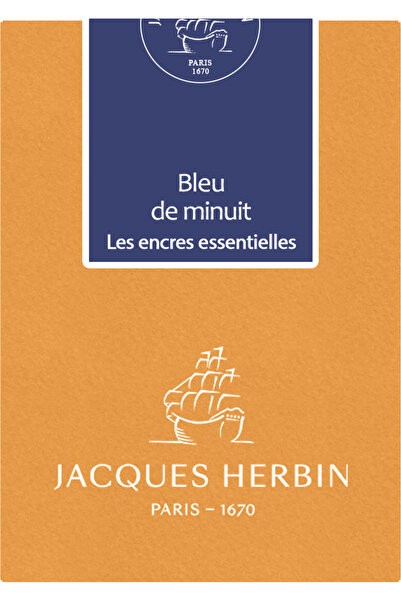 Jacques Herbin Cartușe de cerneală Bleu de Minuit - set de 7