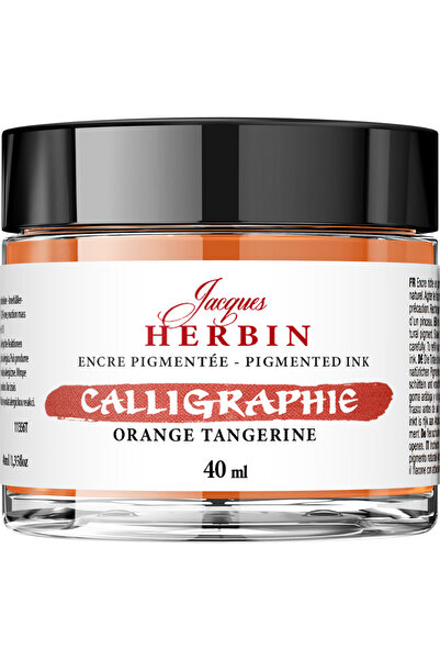 Jacques Herbin Sticlă de cerneală pigmentată mandarină portocalie 40ml