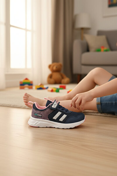 enoch حذاء رياضي للأطفال من إينوخ مزود بشبكة قابلة للتنفس وشريط فيلكرو