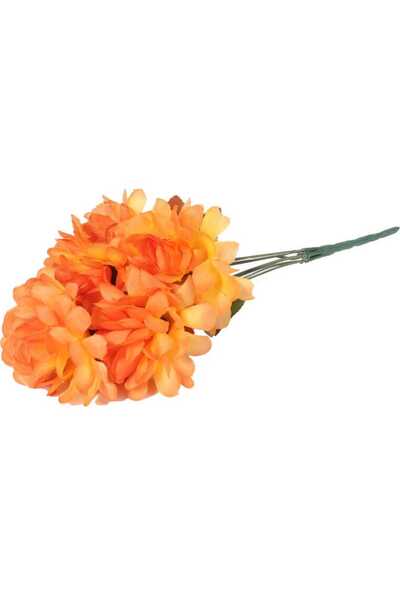Goliat Buchet de flori artificiale de crizantemă portocalie de 34cm, decorațiune pentru cimitir