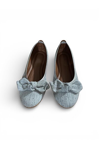 Moda Devrin Balerini albi cu detaliu fundă din piatră importată