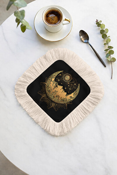 Evimde Bambaşka Πολυτελής χαρτοπετσέτα παρουσίασης με μοτίβο φεγγαριού και κρ...