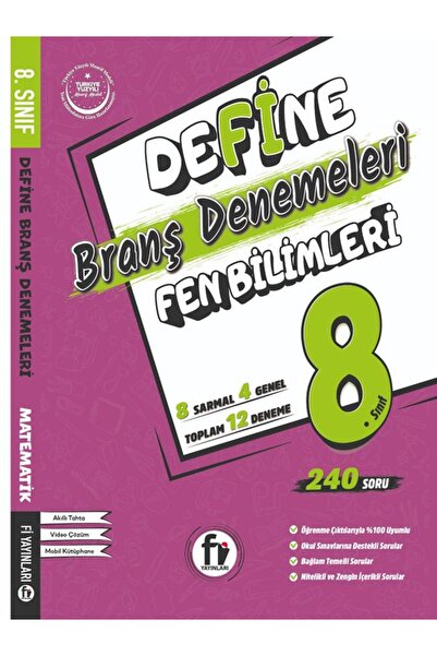 Fi Yayınları 8. Sınıf Define Fen Bilimleri Branş Denemeleri