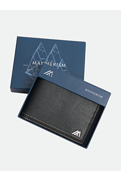 Mannerism The Crosswind Classic Leather Bifold Wallet – Black & Mahogany