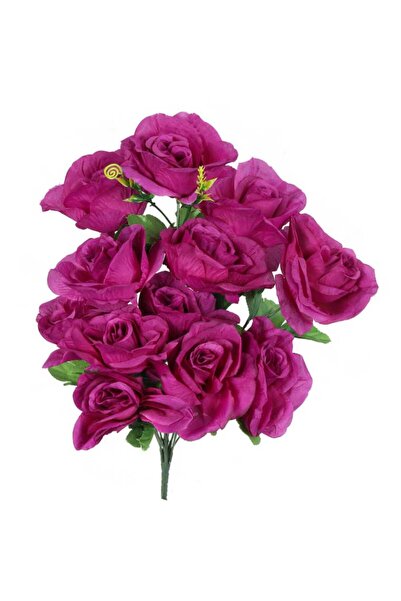 Goliat Bukiet 12 rozwiniętych róż w kolorze fioletowym