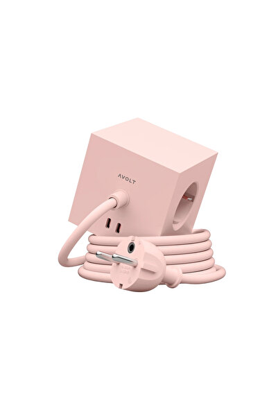 AVOLT Cubic extension cord, AVOLT, Square 1, 3 outlets, 2xUSB-C slots, 1.8 me...