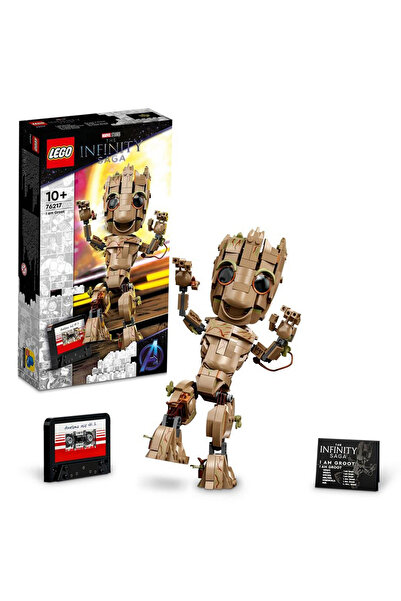 LEGO شخصية مارفل حراس المجرة 10+ أنا غروت 76217 قابلة للتحريك مع شريط كاسيت، ...