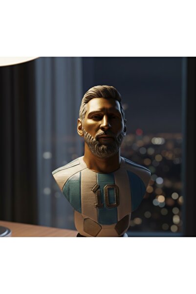 Kuzey Tacı Lionel Messi Arjantin Milli Takım Büst Figür - Koleksiyonluk Dekor...