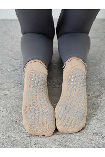 Styli Heart Print Lettuce Edge Silicon Pads Socks