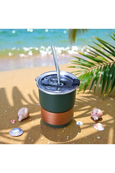 Online Home Market كوب ماتشا – كوب ترمس من الفولاذ المقاوم للصدأ (260 مل)