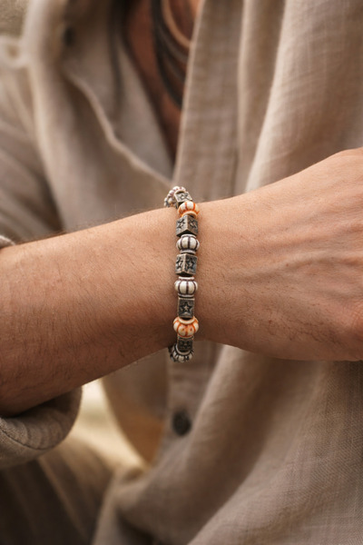 Handmade Vintage Tasarım Doğal Görünümlü Erkek Bileklik