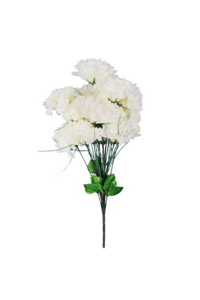 Goliat Kremowy Bukiet Sztucznych Chryzantem w Kompozycji z Trawką - Dekoracja...