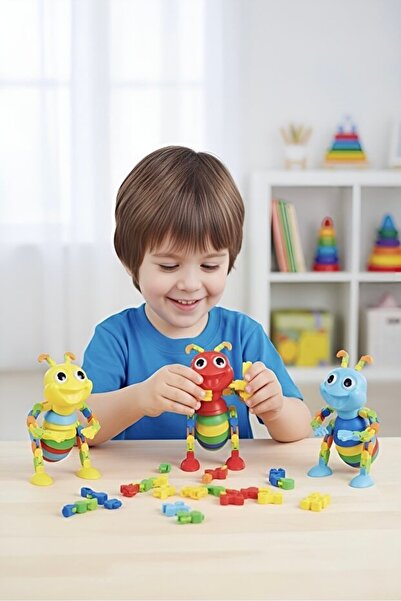 GÜZELYÜZ AVM Sevimli Eğitici Sök Tak Renkli Akrobat Karınca Montessori Eğitic...