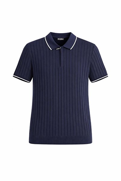 Plus Scorpion Чоловіча футболка з застібкою-блискавкою та поло-комірцем, прям...