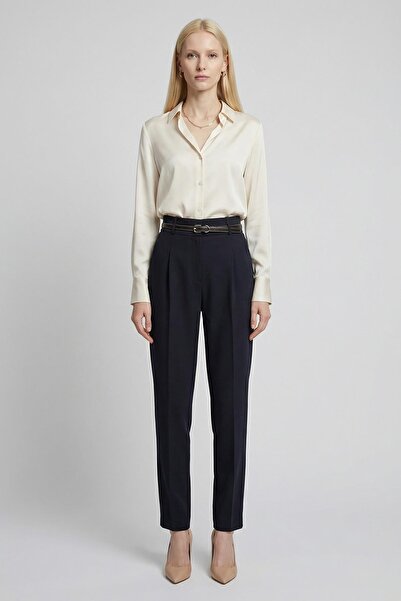 Rays 8416A High Waist Belted Trousers Black