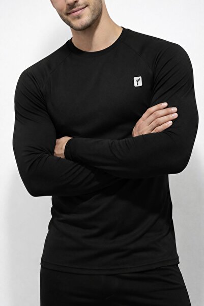 Freysport Erkek Termal Üst Siyah İçlik Uzun Kollu
