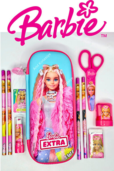 Barbie Lisanslı Eva Kalemlik ve Mega Okul Seti 10 PARÇA