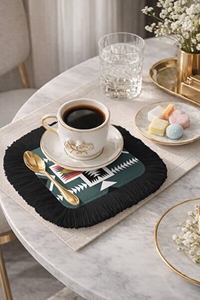 Evimde Bambaşka Εθνική Γεωμετρική Χαρτοπετσέτα Κοκτέιλ με Κρόσσια - Μαντήλι γ...