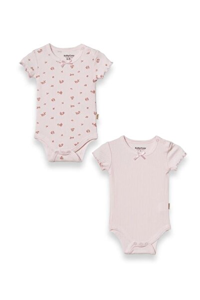 BabyCosy Organic Wear بدلة أطفال قصيرة الأكمام مكونة من قطعتين مصنوعة من القط...