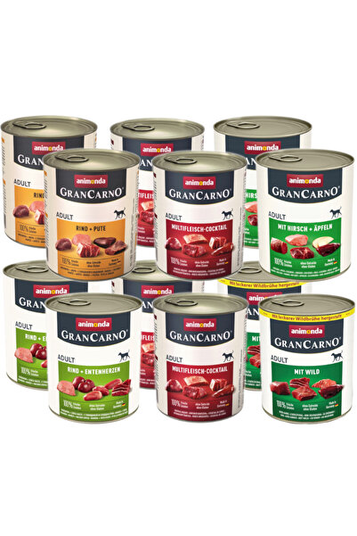 Animonda WET DOG FOOD GranCarno Adult MIX of Flavors 12x800g