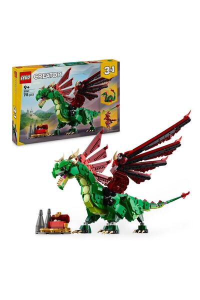 LEGO Creator 3in1 Medieval Dragon Creature Toy, Transforms into a Sea Serpent...