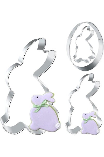 Other Easter Cookie Mold Set - Bunny and Egg, Stainless Steel, Child Safe, Si...