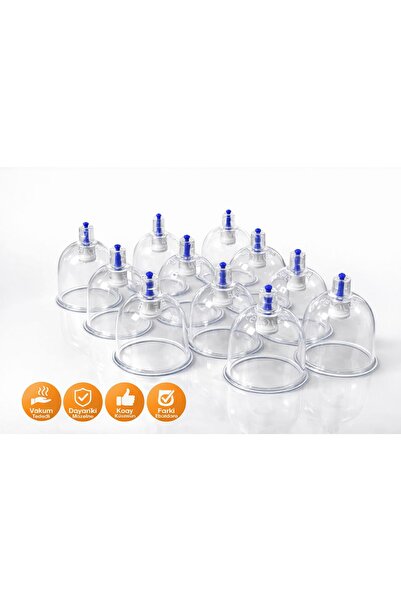 lifemed Hacamat Kupası Küçük Boy 10 Adet Set | Vakum Kupası | Dayanıklı Malze...