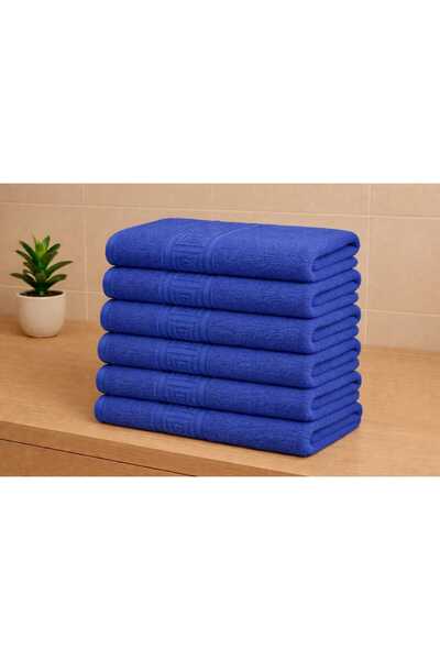 OEM Set 6 prosoape de baie Bleumarin din Bumbac 100% cu model grecesc, 50x90 ...